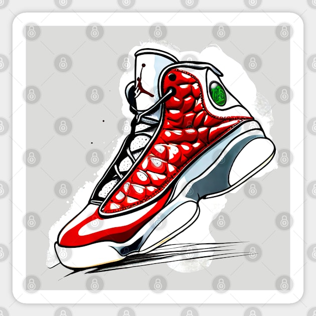 AJ XIII Sticker by Buff Geeks Art